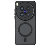 GIOPUEY Coque Magnétique pour Vivo X200 Ultra, Compatible avec MagSafe, Arrière Mat PC + TPU Housse Etui - Black