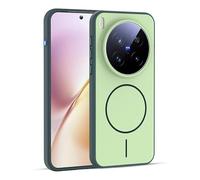 GIOPUEY Coque Magnétique pour Vivo X300, Compatible avec MagSafe, Arrière Mat PC + TPU Housse Etui - Green