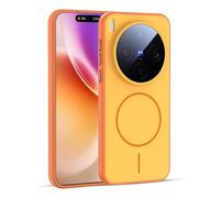 GIOPUEY Coque Magnétique pour Vivo X300, Compatible avec MagSafe, Arrière Mat PC + TPU Housse Etui - Orange