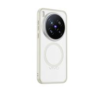 GIOPUEY Coque Magnétique pour Vivo X300 Pro, Compatible avec MagSafe, Arrière Mat PC + TPU Housse Etui - Beige