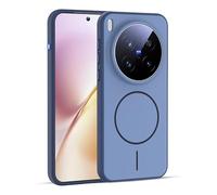 GIOPUEY Coque Magnétique pour Vivo X300 Pro, Compatible avec MagSafe, Arrière Mat PC + TPU Housse Etui - Blue