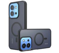 GIOPUEY Coque Magnétique pour Xiaomi Redmi 15C, Compatible avec MagSafe, Arrière Mat PC + TPU Housse Etui - Black