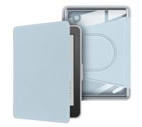 GIOPUEY Coque pour Kobo Clara Colour/Clara BW/Clara 2E, Étui Rotatif à 360 Degrés Design Magnétique Amovible, Support Réglable, Dos Transparent - Blue