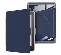 GIOPUEY Coque pour Kobo Clara Colour/Clara BW/Clara 2E, Étui Rotatif à 360 Degrés Design Magnétique Amovible, Support Réglable, Dos Transparent - Navy Blue