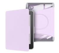GIOPUEY Coque pour Kobo Clara Colour/Clara BW/Clara 2E, Étui Rotatif à 360 Degrés Design Magnétique Amovible, Support Réglable, Dos Transparent - Purple