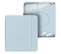 GIOPUEY Coque pour Kobo Libra Colour/Kobo Libra 2, Étui Rotatif à 360 Degrés Design Magnétique Amovible, Support Réglable, Dos Transparent - Blue