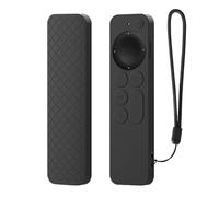 GIOPUEY Étuis Compatible avec Apple TV 4K/HD Siri Remote 2021/2022, Coque Silicone, Poids léger, Antichoc, Portable - Noir