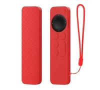 GIOPUEY Étuis Compatible avec Apple TV 4K/HD Siri Remote 2021/2022, Coque Silicone, Poids léger, Antichoc, Portable - Rouge