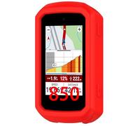 GIOPUEY Étuis Compatible avec Garmin Edge 850/Garmin Edge 550, Coque Silicone, Poids léger, Antichoc, Portable - Red