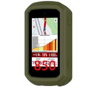 GIOPUEY Étuis Compatible avec Garmin Edge 850/Garmin Edge 550, Coque Silicone, Poids léger, Antichoc, Portable - DarkGreen