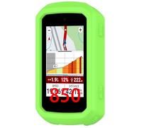 GIOPUEY Étuis Compatible avec Garmin Edge 850/Garmin Edge 550, Coque Silicone, Poids léger, Antichoc, Portable - Green