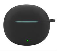 GIOPUEY Étuis Compatible avec Honor Earbuds X7, Coque Silicone, Poids léger, Antichoc, Portable - Noir