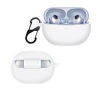 GIOPUEY Étuis Compatible avec Huawei Freebuds Pro 3/Pro 4, Coque Silicone, Poids léger, Antichoc, Portable - Blanc