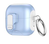 GIOPUEY Étuis Compatible avec Huawei FreeClip 2, [Antichoc] Combinaison de matériaux PC Dur et TPU Souple [Anti Empreintes Digitales] - Blue/White