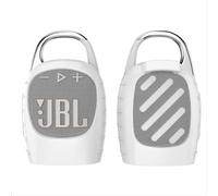 GIOPUEY Étuis Compatible avec JBL Clip 5, Coque Silicone, Poids léger, Antichoc, Portable - Blanc