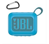 GIOPUEY Étuis Compatible avec JBL Go 4, Coque Silicone, Poids léger, Antichoc, Portable - Blue