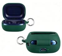 GIOPUEY Étuis Compatible avec JBL Live Buds 4/Beam 4/Flex4, Coque Silicone, Poids léger, Antichoc, Portable - Vert armée