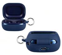 GIOPUEY Étuis Compatible avec JBL Live Buds 4/Beam 4/Flex4, Coque Silicone, Poids léger, Antichoc, Portable - Bleu foncé