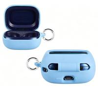 GIOPUEY Étuis Compatible avec JBL Live Buds 4/Beam 4/Flex4, Coque Silicone, Poids léger, Antichoc, Portable - Blue