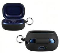 GIOPUEY Étuis Compatible avec JBL Live Flex 4/Flex 4/Buds4, Coque Silicone, Poids léger, Antichoc, Portable - Noir