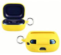 GIOPUEY Étuis Compatible avec JBL Live Flex 4/Flex 4/Buds4, Coque Silicone, Poids léger, Antichoc, Portable - Jaune