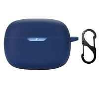 GIOPUEY Étuis Compatible avec JBL Wave Beam/Beam 2, Coque Silicone, Poids léger, Antichoc, Portable - Bleu foncé