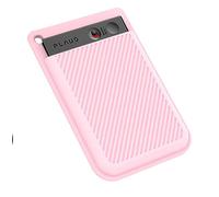 GIOPUEY Étuis Compatible avec PLAUD Note Pro AI Voice Recorder, Coque Silicone, Poids léger, Antichoc, Portable - Rose