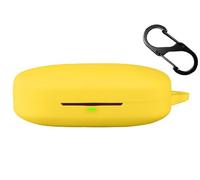 GIOPUEY Étuis Compatible avec SHOKZ OpenFit Pro (T010), Coque Silicone, Poids léger, Antichoc, Portable - Jaune
