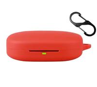 GIOPUEY Étuis Compatible avec SHOKZ OpenFit Pro (T010), Coque Silicone, Poids léger, Antichoc, Portable - Rouge