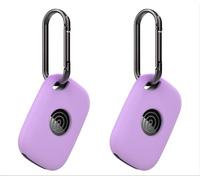 GIOPUEY Étuis Compatible avec Tile by Life360 Pro (2024), 2 Pack Coque Silicone, Poids léger, Antichoc, Portable - Purple
