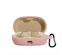GIOPUEY Étuis pour Jabra Elite 7 Pro, Coque Silicone, Poids léger, Antichoc, Portable - Rose