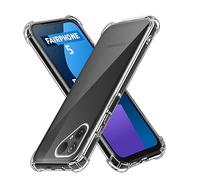 GIOPUEY HD Coque Compatible avec Fairphone 5, Housse de TPU Ultra-Fine, Protection Coussin d'air [Pas Facile à jaunir] - Transparent