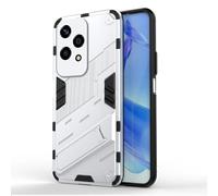 GIOPUEY Hybrid Coque Compatible avec Honor 200 Lite, TPU Souple Bumper Étui & PC Rigide Back avec Support, Anti-Dérapant&Choc, Caméra Arrière Protecteur - Blanc