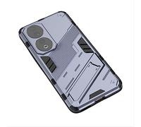 GIOPUEY Hybrid Coque Compatible avec Honor 90 5G, TPU Souple Bumper Étui & PC Rigide Back avec Support, Anti-Dérapant&Choc, Caméra Arrière Protecteur - Gris