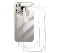 GIOPUEY Lot de 2 films de protection arrière pour iPhone 16 en TPU souple, fin et transparent, bordure de protection