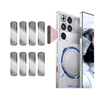 GIOPUEY Maille Anti Poussière Aluminium Collé pour Nubia Red Magic 11 Pro, Haut - Parleur et Radiateur évents Anti Dust [4+4 Pack] - Black