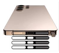 GIOPUEY Maille Anti Poussière Collé pour Samsung Galaxy S25 Plus, 3 Pièces Protège Les Haut - parleurs et Les Ports de Charge,Anti Dust - Black