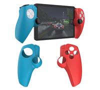 GIOPUEY Mince Coque Compatible avec PlayStation Portal Remote Player Poignée, Matériau Silicone - Blue/Red