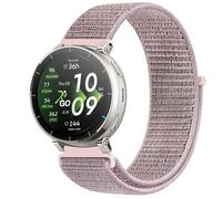 GIOPUEY Nylon Bracelet Compatible avec Amazfit Active Max/Balance 2/Bip 6, Réglable Boucle Nylon Respirant Sport Loop Bracelet, Homme Femme - Pink