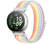 GIOPUEY Nylon Bracelet Compatible avec Amazfit Active Max/Balance 2/Bip 6, Réglable Boucle Nylon Respirant Sport Loop Bracelet, Homme Femme - Colorful