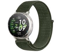 GIOPUEY Nylon Bracelet Compatible avec Amazfit Active Max/Balance 2/Bip 6, Réglable Boucle Nylon Respirant Sport Loop Bracelet, Homme Femme - Green