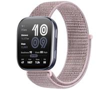 GIOPUEY Nylon Bracelet Compatible avec Amazfit Bip 6, 22mm Réglable Boucle Nylon Respirant Sport Loop Bracelet, Homme Femme - Pink