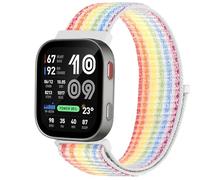 GIOPUEY Nylon Bracelet Compatible avec Amazfit Bip Max, Réglable Boucle Nylon Respirant Sport Loop Bracelet, Homme Femme - Colorful