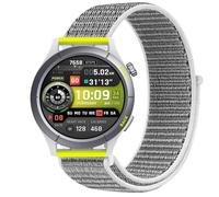 GIOPUEY Nylon Bracelet Compatible avec Amazfit Cheetah Round, 22mm Réglable Boucle Nylon Respirant Sport Loop Bracelet, Homme Femme - Grey