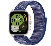 GIOPUEY Nylon Bracelet Compatible avec Amazfit Cheetah Square, 20mm Réglable Boucle Nylon Respirant Sport Loop Bracelet, Homme Femme - Blue
