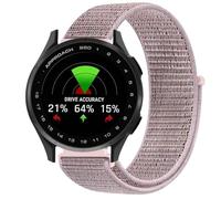 GIOPUEY Nylon Bracelet Compatible avec Garmin Approach S50, 20mm Réglable Boucle Nylon Respirant Sport Loop Bracelet, Homme Femme - Pink