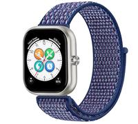 GIOPUEY Nylon Bracelet Compatible avec Honor Choice Haylou Watch, Réglable Boucle Nylon Respirant Sport Loop Bracelet, Homme Femme - Blue