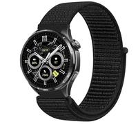 GIOPUEY Nylon Bracelet Compatible avec Honor Watch 6, Réglable Boucle Nylon Respirant Sport Loop Bracelet, Homme Femme - Black