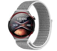 GIOPUEY Nylon Bracelet Compatible avec Huawei Watch 4 Pro Space Edition, 22mm Réglable Boucle Nylon Respirant Sport Loop Bracelet, Homme Femme - Grey