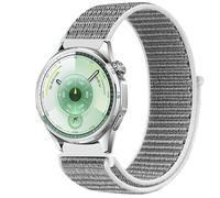 GIOPUEY Nylon Bracelet Compatible avec Huawei Watch GT 6 46mm, Réglable Boucle Nylon Respirant Sport Loop Bracelet, Homme Femme - Grey